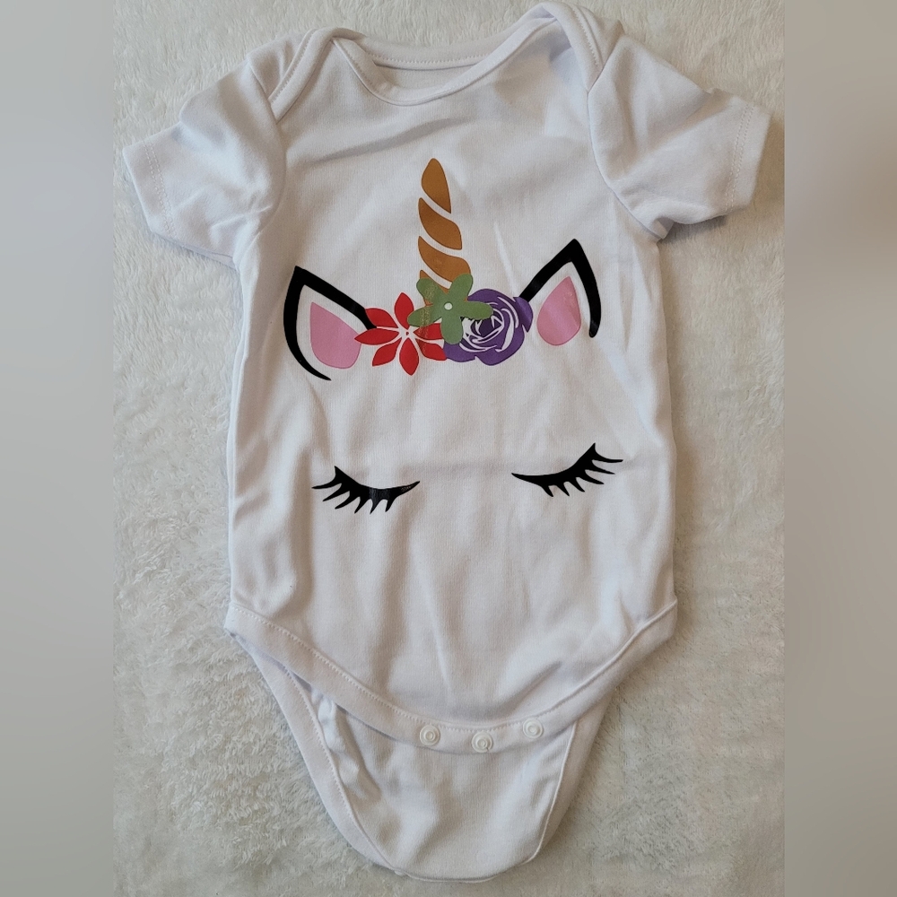 Reborn Doll Clothes – Unicorn Bodysuit & Blue Denim Overalls Outfit, Fits 22–24"